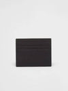 Saffiano Leather Triangle Logo Card Wallet Black Gold - PRADA - BALAAN 4