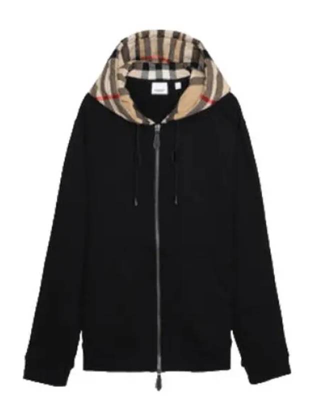 Check Hooded Cotton Top Men s Jacket - BURBERRY - BALAAN 1