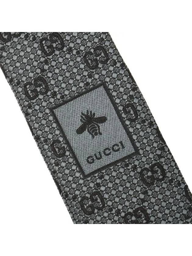 GG Silk Jacquard Neck Tie Grey - GUCCI - BALAAN 7