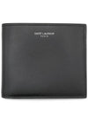 Smooth Leather Classic Logo Half Wallet Black - SAINT LAURENT - BALAAN 2