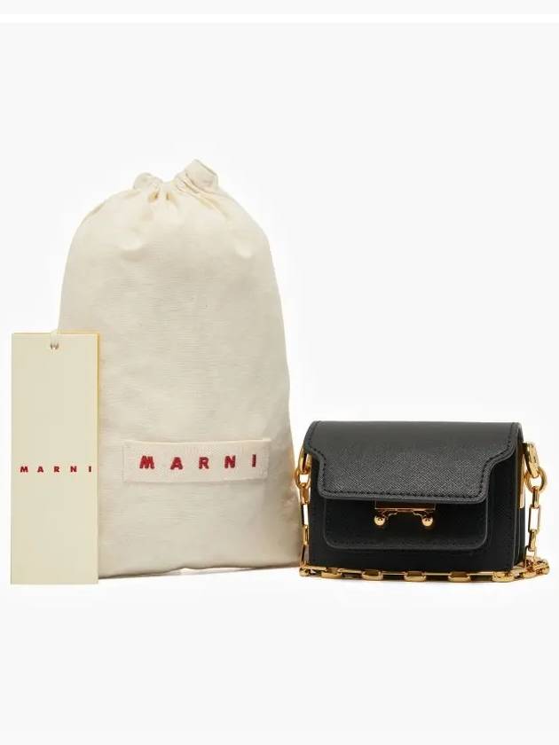 Trunk Nano Chain Crossbody Bag Black - MARNI - BALAAN 4