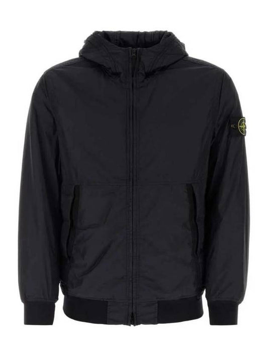 Men's Garment Dyed Crinkle Reps Recycled Nylon Primaloft TC Hooded Jacket Navy - STONE ISLAND - BALAAN 2