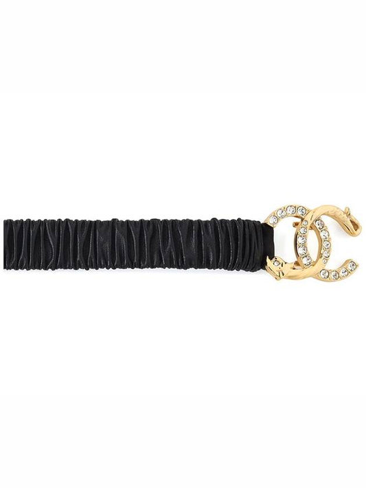 Black CC Crystal Half Belt AA8829 - CHANEL - BALAAN 2