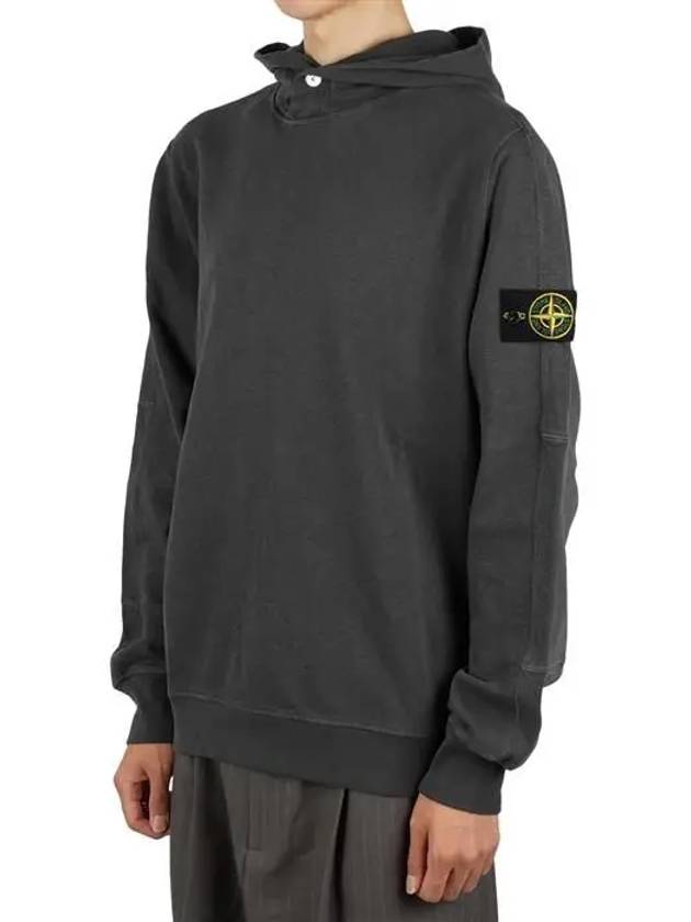 Compass Badge Cotton Hoodie Dark Grey - STONE ISLAND - BALAAN 2