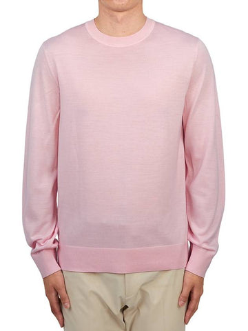 Crew Neck Wool Knit Top Pink - THEORY - BALAAN 1