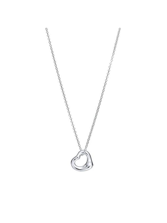 Elsa Peretti Open Heart Pendant Necklace Silver - TIFFANY & CO. - BALAAN 1