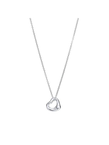 Tiffany & Co. Elsa Peretti Open Heart Pendant 11mm Silver - TIFFANY & CO. - BALAAN 1