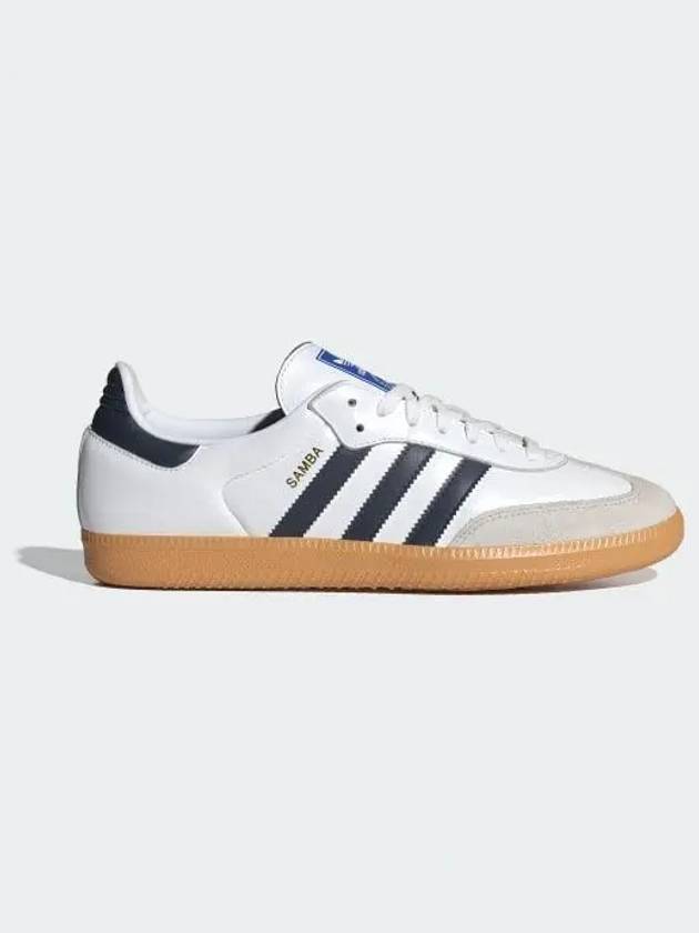 Samba OG Leather Low Top Sneakers Night Indigo White - ADIDAS - BALAAN 2