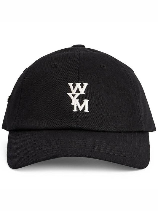 WYM Logo Patch Ball Cap Women Hat Black M233AC51991B - WOOYOUNGMI - BALAAN 1
