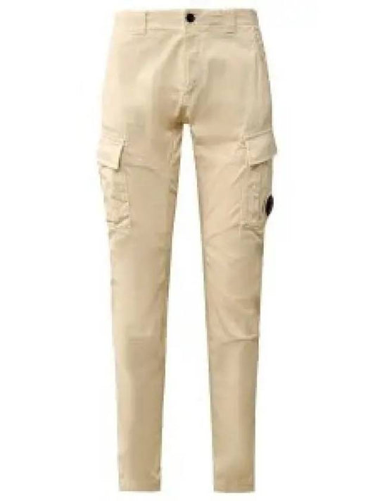 Stretch Sateen Ergonomic Lens Cargo Straight Pants Beige - CP COMPANY - BALAAN 2