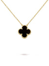 Vintage Alhambra Pendant Necklace Gold Black - VANCLEEFARPELS - BALAAN 2