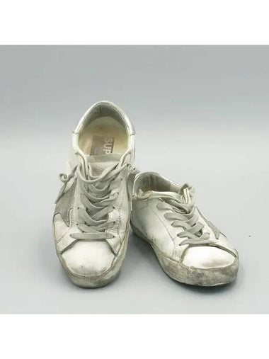 SUPERSTAR white color silver tab vintage women s sneakers size 35 - GOLDEN GOOSE - BALAAN 1