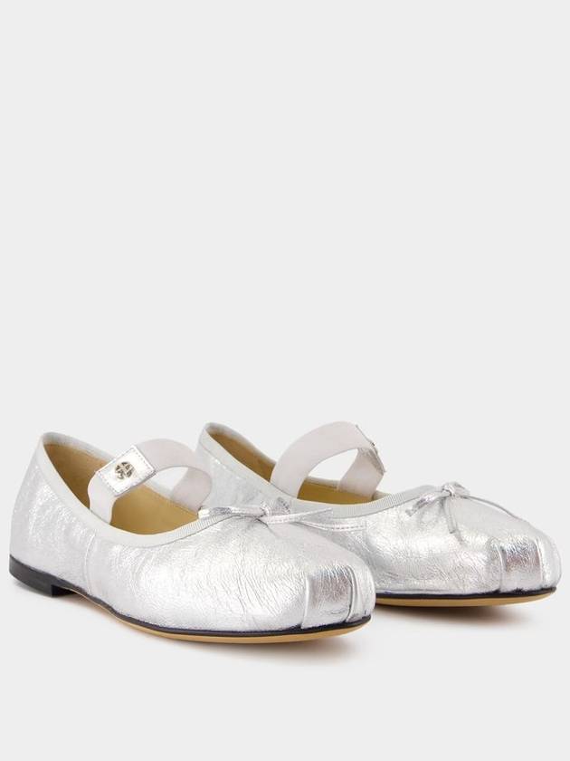 Jolie Flat Shoes - ANINE BING - Leather - Silver - ANINE BING - BALAAN 2