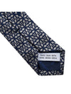 Ferragamo Men's Silk Jacquard Tie 35 0943 F NAVY AVORI 0768437 - SALVATORE FERRAGAMO - BALAAN 9