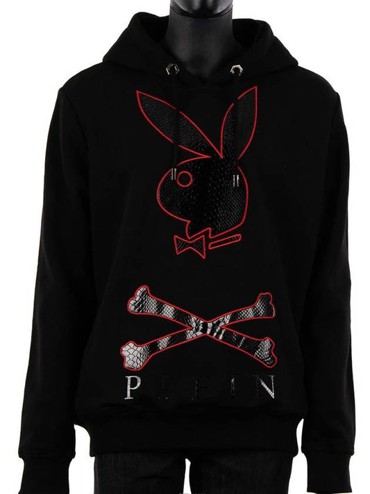 Men's Playboy collaboration top price hooded sweater play boy hooded jacket hooded zip-up A18C MJB0689 PJO002N - PHILIPP PLEIN - BALAAN 1