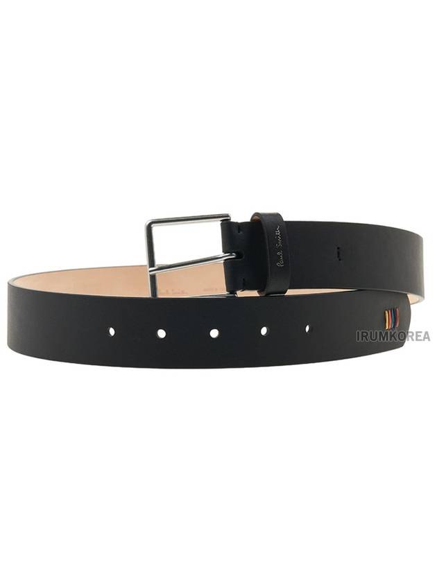 Men's Stitched Leather Belt Black - PAUL SMITH - BALAAN 1