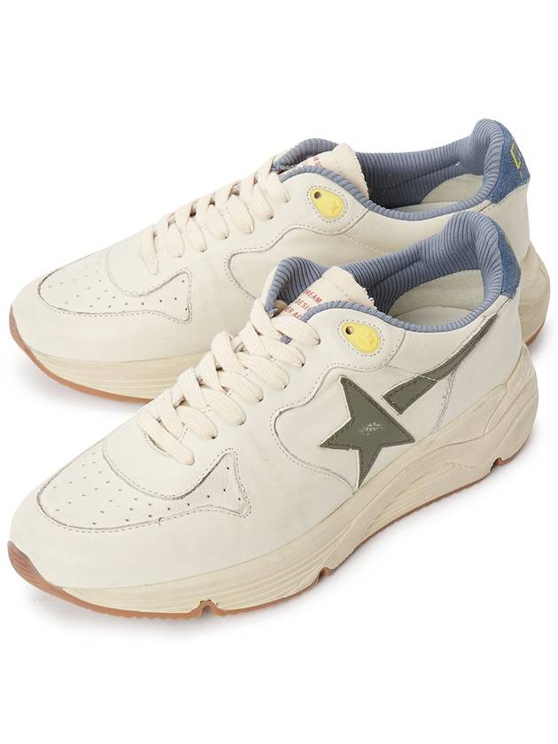 Men's Star Patch Running Low Top Sneakers White Green - GOLDEN GOOSE - BALAAN 2