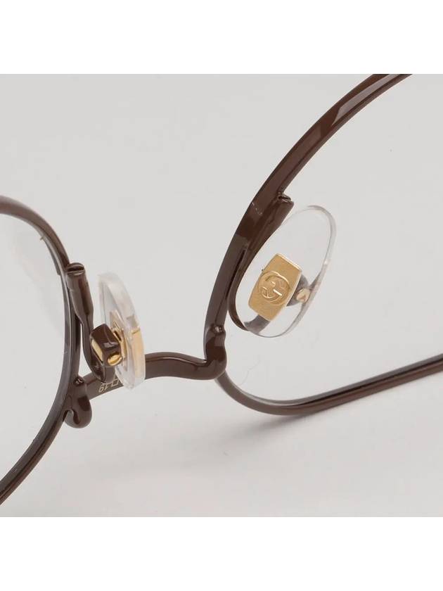 Eyewear Horsebit Round Metal Eyeglasses Brown - GUCCI - BALAAN 11