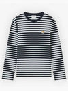 Fox Head Patch Regular Marin Long Sleeve T Shirt Navy Stripes - MAISON KITSUNE - BALAAN 4