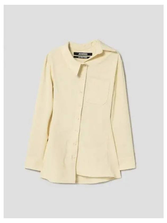 Jacquemus Women s La Chemise Pablo Pale Yellow Domestic Product - JACQUEMUS - BALAAN 1