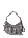 Le Cagol Metallized Small Shoulder Bag Silver - BALENCIAGA - BALAAN 1