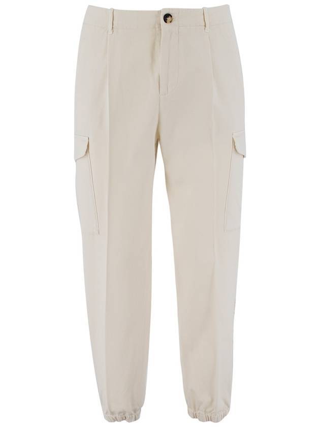 Men's Drill Cargo Straight Pants Ivory - BRUNELLO CUCINELLI - BALAAN 1