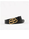 BB Logo Leather Belt Black - BALENCIAGA - BALAAN 3