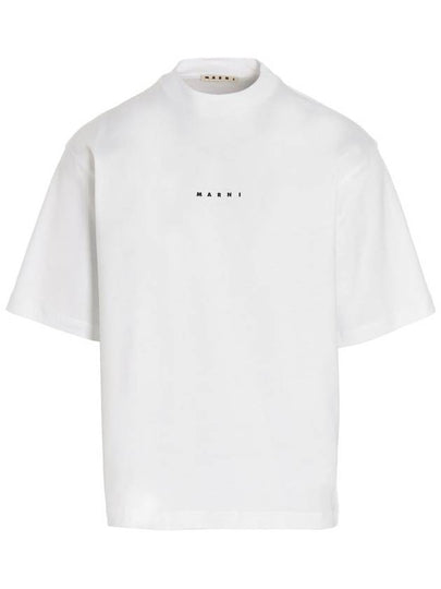 Logo Organic Cotton Short Sleeve T-Shirt White - MARNI - BALAAN 2