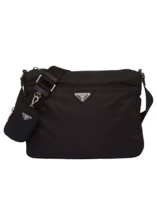 Triangle Logo Re-Nylon Pocket Cross Bag Black - PRADA - BALAAN 2