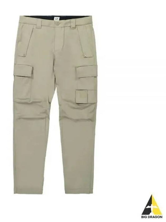 Men's Metropolis Stretch Satin Cargo Straight Pants Silver Sage - CP COMPANY - BALAAN 2