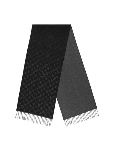 Monogram Gradient Scarf Black - LOUIS VUITTON - BALAAN 1