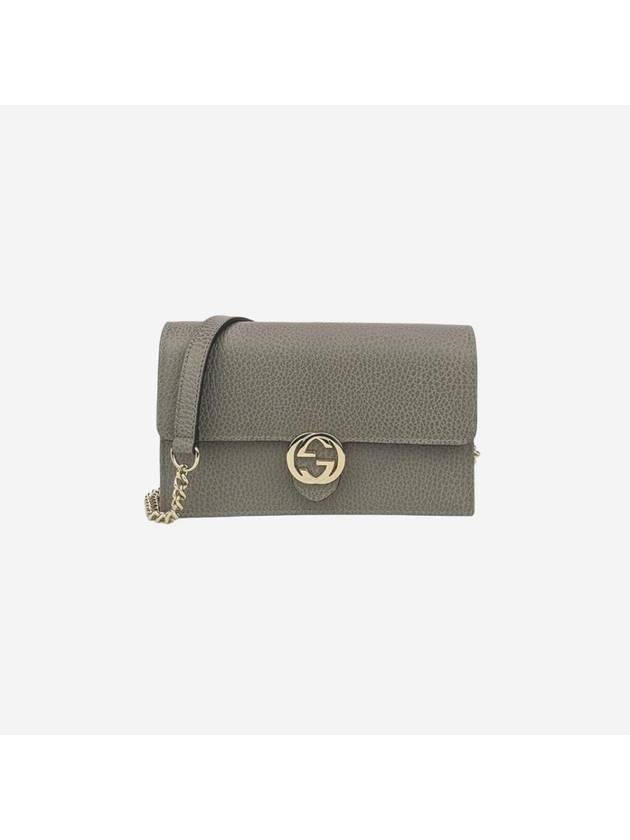 GG Interlocking Chain Strap Cross Bag Grey - GUCCI - BALAAN 1