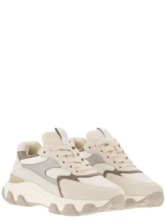 HYPERACTIVE - Leather and fabric trainers - HOGAN - BALAAN 4