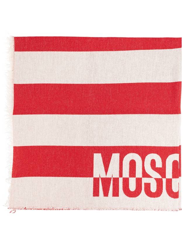 Moschino Scarf With Logo, Unisex, Red - MOSCHINO - BALAAN 1