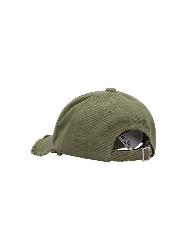 La Casquette Artichaut Fringe Metal Logo Ball Cap Khaki - JACQUEMUS - BALAAN 3