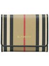 Icon Stripe E Canvas Card Wallet Beige - BURBERRY - BALAAN 3