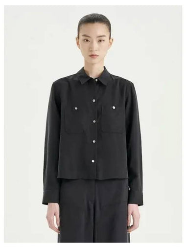 Women s Fluid Lyocell Boxy Loose Pocket Shirt Blouse Southern Black Domestic Product GM0024031852761 - THEORY - BALAAN 1