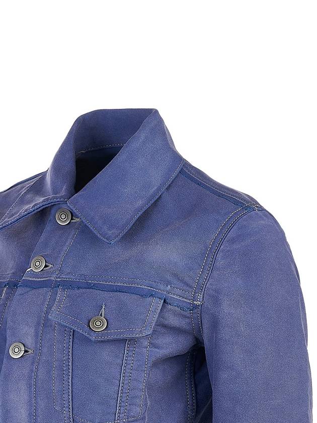 Back Stitch Logo Denim Jacket Purple - MAISON MARGIELA - BALAAN 6