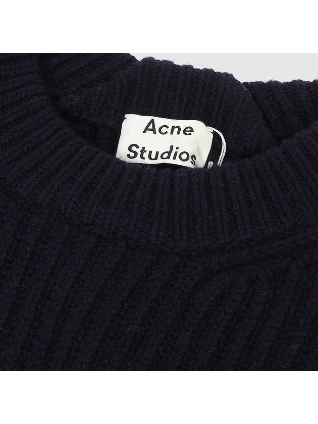 round wool sweater 60017 FNWNKNIT000015 NAVY ANC069ny - ACNE STUDIOS - BALAAN 6