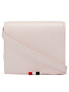 Pebble Calfskin Leather Card Holder With Strap Pink - THOM BROWNE - BALAAN 3