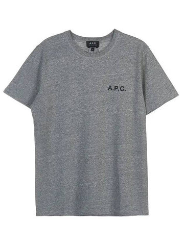Mike Logo Short Sleeve T-Shirt Gray - A.P.C. - BALAAN.