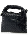 Intrecciato Mini Hop Tote Bag Black - BOTTEGA VENETA - BALAAN 3