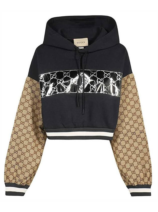 Cotton Jersey Hoodie Black - GUCCI - BALAAN 2