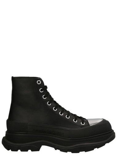 Tread Slick Round-Toe Ankle Boots Black - ALEXANDER MCQUEEN - BALAAN 1