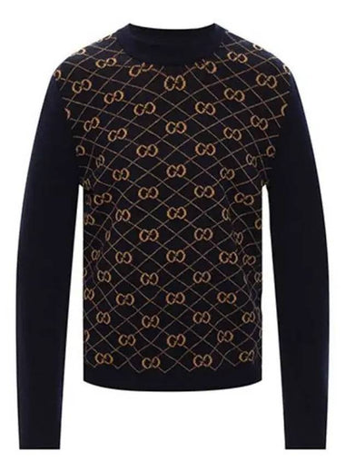 Logo wool knit sweater black 270123 - GUCCI - BALAAN 1