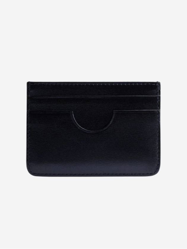 Heart Logo Leather Card Wallet Black - AMI - BALAAN 3