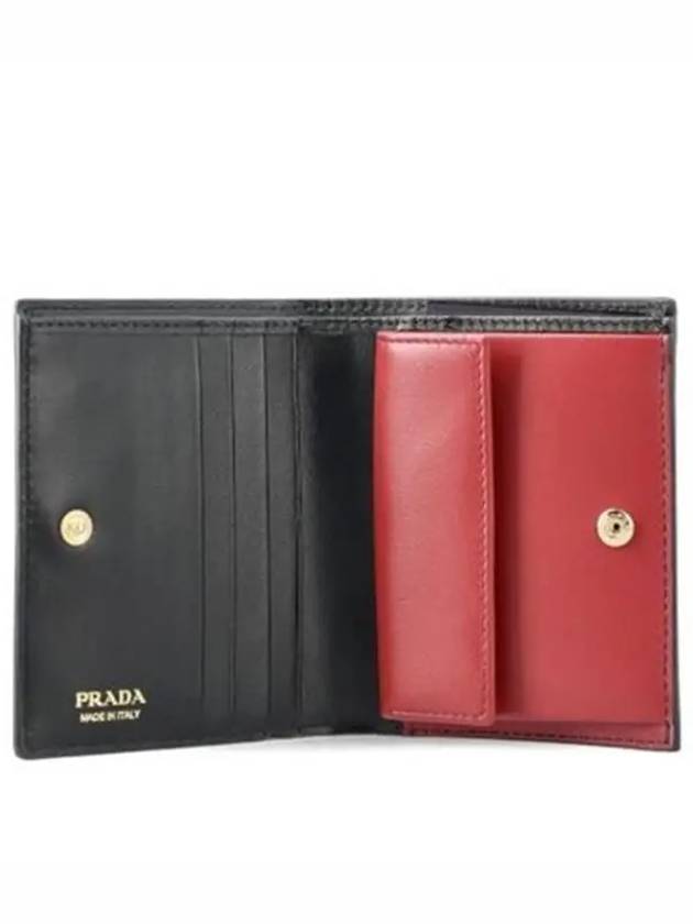 Pedant Leather Half Wallet Black - PRADA - BALAAN 3