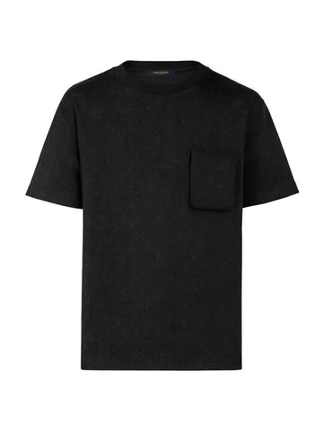 Signature 3D Pocket Monogram Short Sleeve T-Shirt Black - LOUIS VUITTON - BALAAN 1