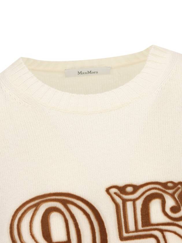 Fido cashmere blend knit top white - MAX MARA - BALAAN 4