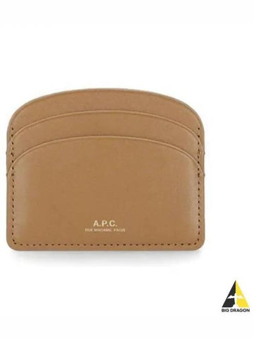 APC Half Moon Logo Card Wallet Mustard PXAWV F63270 - A.P.C. - BALAAN 1